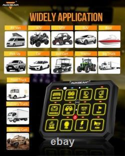AUXBEAM Wireless 12 Gang Switch Panel RGB Relay System Box for Off Road Truck