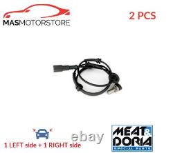 Abs Wheel Speed Sensor Pair Front Meat & Doria 90214 2pcs I New Oe Replacement