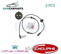 Abs Wheel Speed Sensor Pair Front Ss20583 Delphi 2pcs New Oe Replacement
