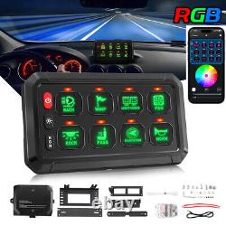 Braveway RGB 8 Gang Switch Panel LED Relay System Off-road bluetooth APP Control