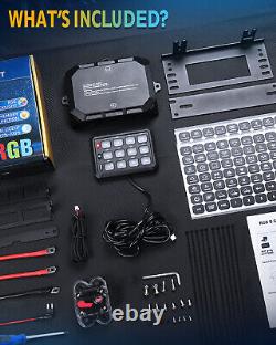 Braveway RGB 8 Gang Switch Panel LED Relay System Off-road bluetooth APP Control