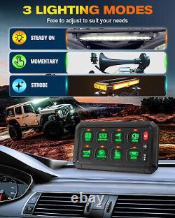 Braveway RGB 8 Gang Switch Panel LED Relay System Off-road bluetooth APP Control