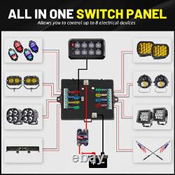 Braveway RGB 8 Gang Switch Panel LED Relay System Off-road bluetooth APP Control