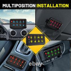 Braveway RGB 8 Gang Switch Panel LED Relay System Off-road bluetooth APP Control