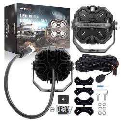 Crosshair LED Pod Light 3.5 160W For Off Road White+Amber DRL Side Shooter IP68