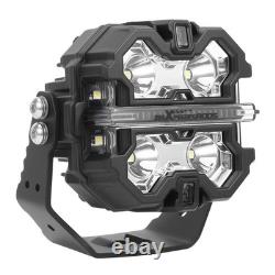 Crosshair LED Pod Light 3.5 160W For Off Road White+Amber DRL Side Shooter IP68