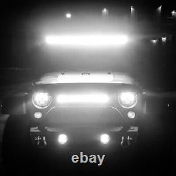 Curved 42inch Led Work Light Bar Flood Spot Combo Offroad Lamp Boat 4WD ATV+Wire