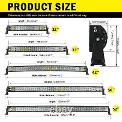 Curved 52 32 22inch LED Light Bar Combo SUV 4X4 Boat for Land Rover Offroad Ford