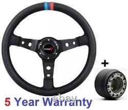 Dished Steering Wheel & Boss Kit Fit Land Rover Defender 90 110 130 200 300 Tdi