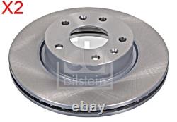 Front Brake Disc x2 Pcs FEBI Fits LAND ROVER Freelander SDB000080