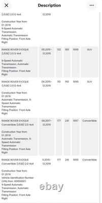 Genuine LAND ROVER DISCOVERY-EVOQUE 2.0-2.0-D DRIVESHAFT OFF/SIDE 2011 ONWARDS