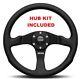 Genuine Momo Competition 350mm Steering Wheel And Hub Kit, Fits Ford Fiesta Mk3