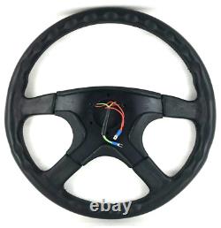 Genuine Momo M40 Hella, 400mm black leather steering wheel. 1986. SUPERB! 18A