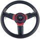 Genuine Momo Off Road 370mm Leather Steering Wheel. New Old Stock. Rare! 18a