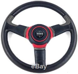 Genuine Momo Off Road 370mm leather steering wheel. New Old Stock. Rare! 18A