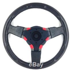 Genuine Momo Off Road 370mm leather steering wheel. New Old Stock. Rare! 18A