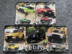 Hot Wheels Premium HW Off Road Car Culture Complete Set with CHASE