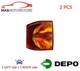 Indicator Light Blinker Lamp Pair Front Depo 884-1501l-ae 2pcs I New