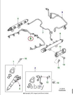 Jaguar Land Rover 306DT fuel leak off tube LR032107 JDE30510
