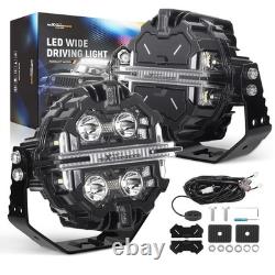 LED Driving Light Bar 212W White Amber DRL For Off Road SUV 4X4 Marine 12V IP68