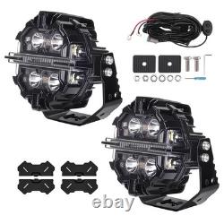 LED Driving Light Bar 212W White Amber DRL For Off Road SUV 4X4 Marine 12V IP68