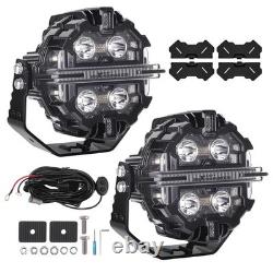 LED Driving Light Bar 212W White Amber DRL For Off Road SUV 4X4 Marine 12V IP68