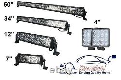 LED Light Bar 12V Flood Spot Combo Beam Offroad Work Lamp Grill / Roof