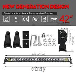 LED Light Bar Spot Flood 42INCH 820W For Offroad 4X4WD LANDROVER With Wiring Kit