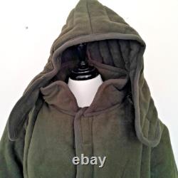 Land Rover 2000 Heavy Duty Quilted Green Fleece Coat Zip-off Hood Bag Size S