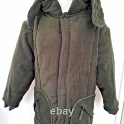 Land Rover 2000 Heavy Duty Quilted Green Fleece Coat Zip-off Hood Bag Size S Land Rover 2000 Heavy Duty Quilted Green Fleece Coat Zip-off Hood Bag Size S