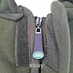 Land Rover 2000 Heavy Duty Quilted Green Fleece Coat Zip-off Hood Bag Size S