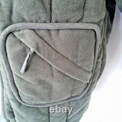 Land Rover 2000 Heavy Duty Quilted Green Fleece Coat Zip-off Hood Bag Size S