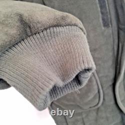 Land Rover 2000 Heavy Duty Quilted Green Fleece Coat Zip-off Hood Bag Size S