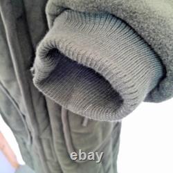 Land Rover 2000 Heavy Duty Quilted Green Fleece Coat Zip-off Hood Bag Size S