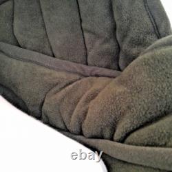 Land Rover 2000 Heavy Duty Quilted Green Fleece Coat Zip-off Hood Bag Size S