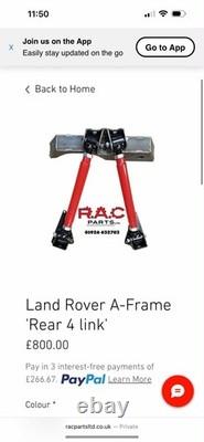 Land Rover Defender Rear Axle 4 Link RAC Gwyn Lewis Extreme Off Road Jimny 4x4