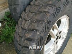 Landrover Discovery 3 17 Alloy Wheels Kumo, Off Road Tyres + 1 unused road tyre