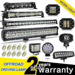 Led Work Light Bar Spot Flood Beam Fog Driving Lamp Offroad Car Truck Suv Atv