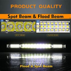 Led Work Light Bar Spot Flood Beam Fog Driving Lamp Offroad Car Truck Suv Atv