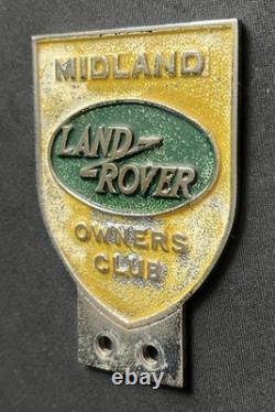 Midland Land Rover Owners Club Vintage Radiator Grille Car Badge Off Road Groupe
