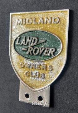 Midland Land Rover Owners Club Vintage Radiator Grille Car Badge Off Road Groupe