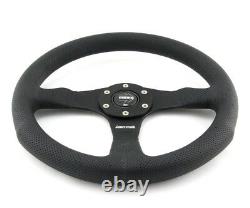 Momo Leather Perforated Sports Steering Wheel Competition 13 25/32in Black V