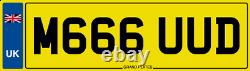 Mud Dirt Number Plate M666 Uud Jeep 4x4 Defender Landrover Trail Off Road 666