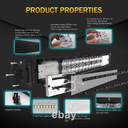 Off-Road For Land Rover Discovery CURVED 52INCH LED LIGHT BAR + Brackets Mounts