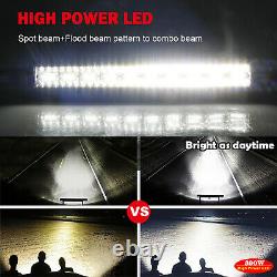 Offroad 52 inch Straight Led Light Bar 2275W Spot Flood Combo Beam Driving Lamp