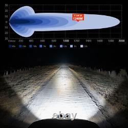Pair 7 Inch Round off Road Spot Beam LED Driving Lights Dual Color DRL Truck