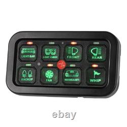 RGB 8 Gang Switch Panel On-Off LED Car Switch Panel Circuit Control DC 12V/24V