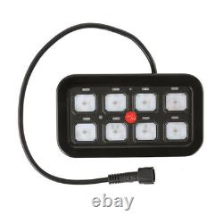 RGB 8 Gang Switch Panel On-Off LED Car Switch Panel Circuit Control DC 12V/24V