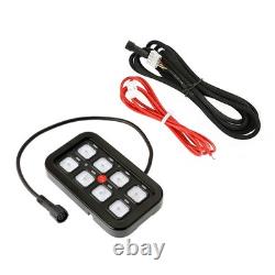 RGB 8 Gang Switch Panel On-Off LED Car Switch Panel Circuit Control DC 12V/24V