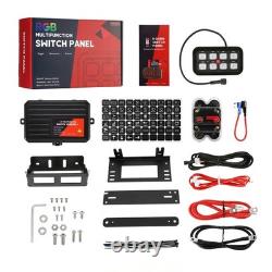 RGB 8 Gang Switch Panel On-Off LED Car Switch Panel Circuit Control DC 12V/24V